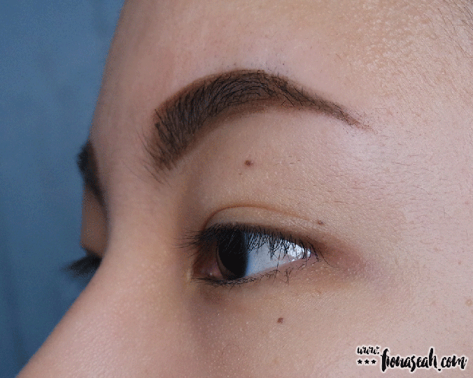 Before and after using the Invincible Superstar Premium Curler + mascara (side view)