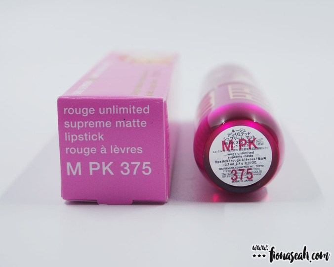 shu uemura × Super Mario Bros Rouge Unlimited Supreme Matte in PK 375