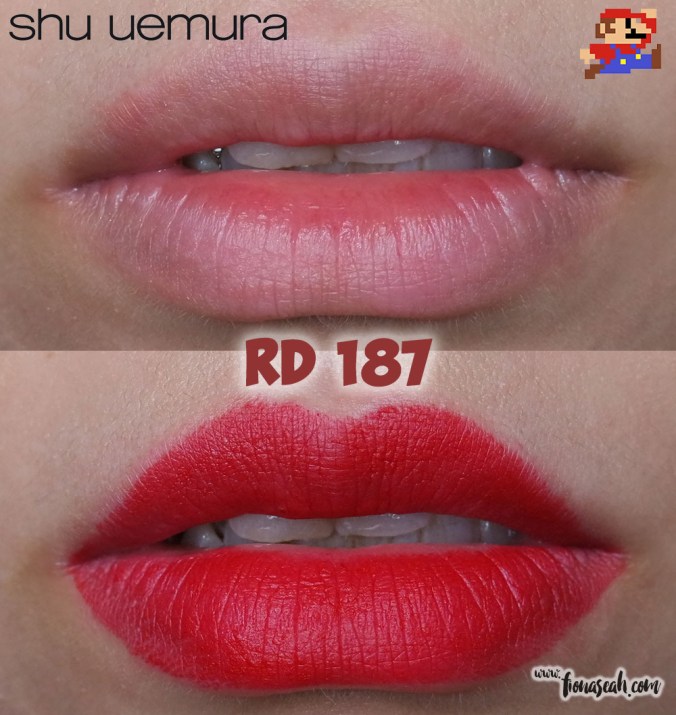 shu uemura × Super Mario Bros Rouge Unlimited Supreme Matte in RD 187
