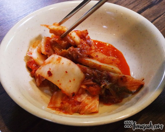 Kimchi (salted and fermented vegetables), a common side dish in Korean cuisine