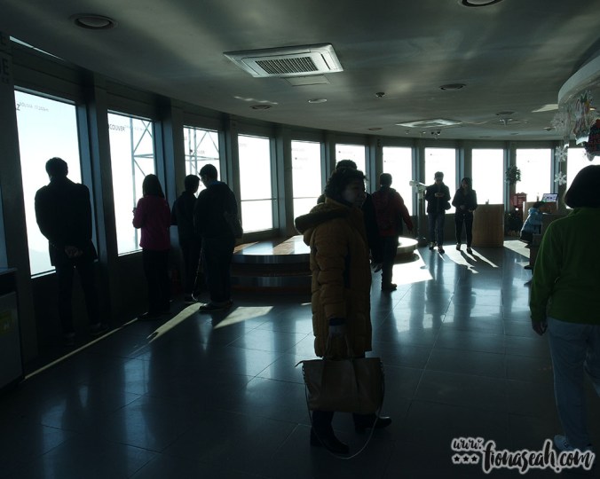 We took a lift up to the observatory level