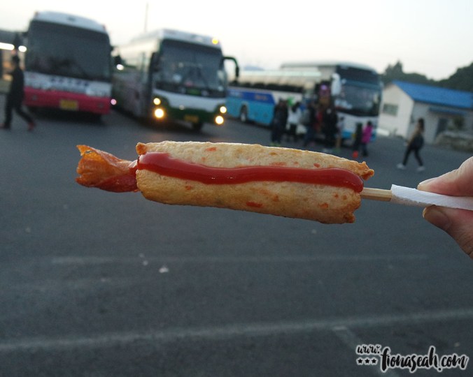 The best! I can't remember what it is.. perhaps crab stick in fish cake? But the chili sauce ruined it (I am not a fan of sauces lol)