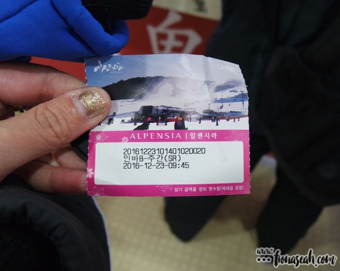 Ticket to Alpensia Ski Resort! (Tested an Innisfree nail polish in Jeju.. obviously I can't do nail polishes for nuts)