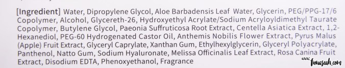 IYOU Apple Face Mask ingredients