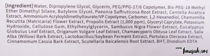 IYOU Propolis Jelly Face Mask ingredients