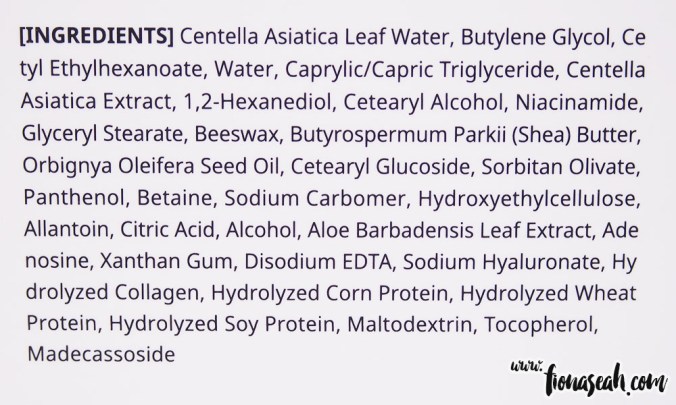 Ingredients in KISpeel Cica Repair Cream