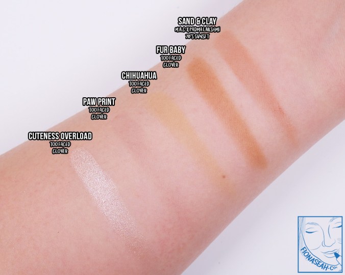 Sand & Clay swatch comparisons