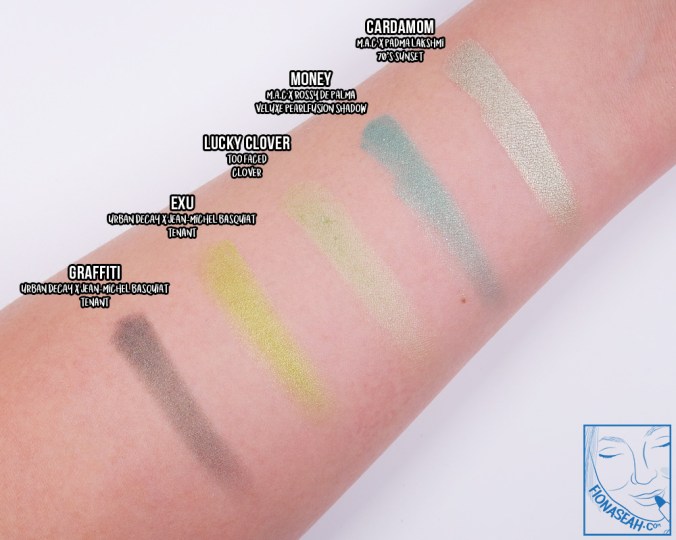 Cardamom swatch comparisons