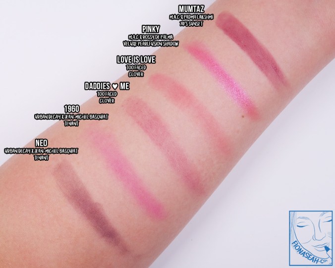 Mumtaz swatch comparisons
