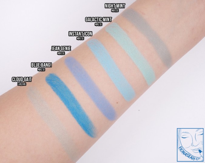 Swatch comparison for Galactic Mint
