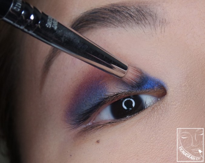 Bravely applying In The Shadows in the inner corner of my eyes as well which, if not careful, would have really ruined the whole look