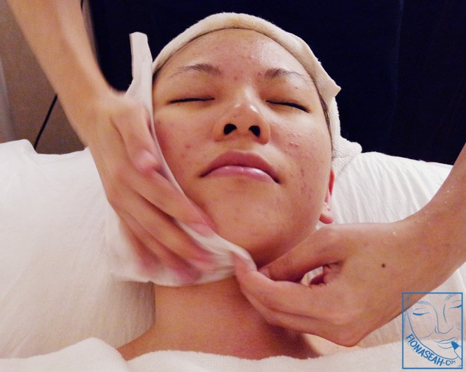 Towel-drying my face before HydraFacial