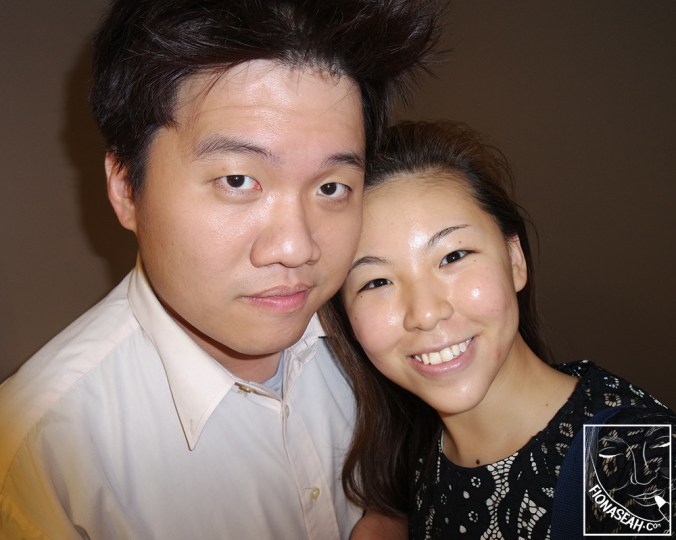 Fiancé's hair was somehow given a new look too hahaha