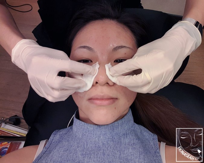 Cleansing the face again