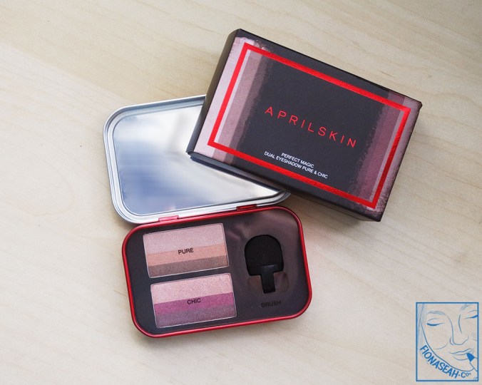 APRILSKIN Perfect Magic Dual Eyeshadow in Pure & Chic (product with plastic film)
