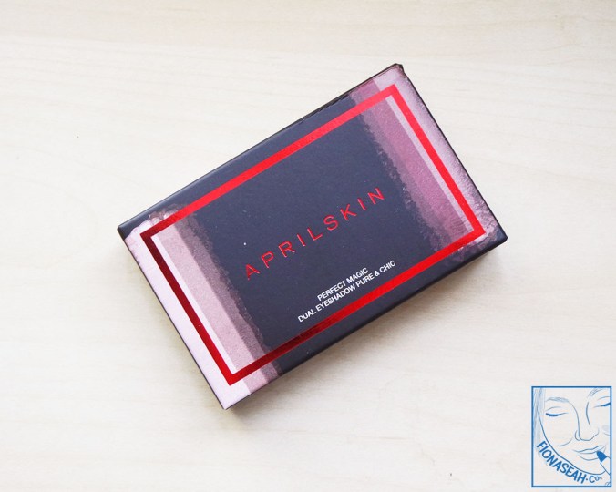 APRILSKIN Perfect Magic Dual Eyeshadow in Pure & Chic (box, front)