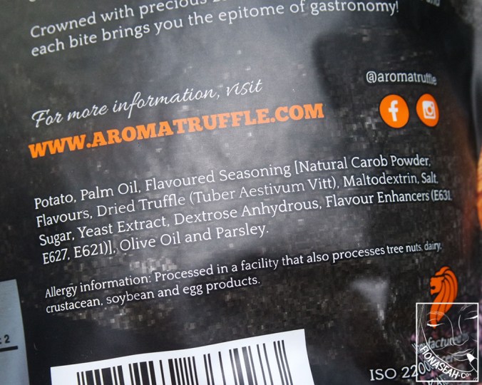 Ingredient list for the original flavour