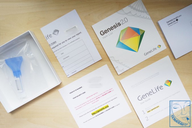 GeneLife Genesis 2.0 packaging (contents)