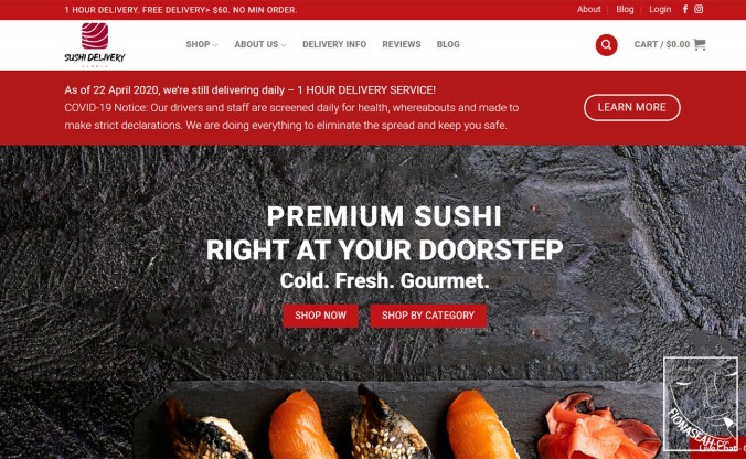 Sushi Delivery website