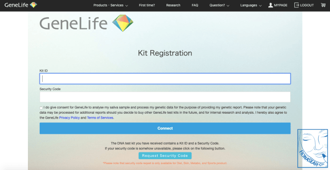 Registering my kit online