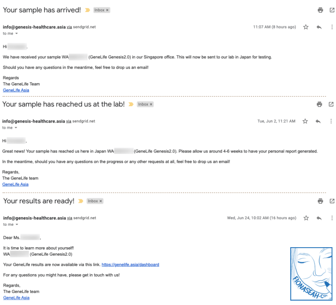 E-mail updates from GeneLife