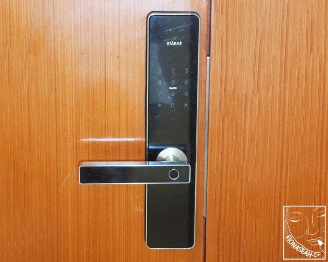 After installation. Not being bias, but if you compare the design of Starke's digital locks with those of other brands, I'm sure you would agree that Starke has one of the better, if not the best, design around. Look how sophisticated it is!