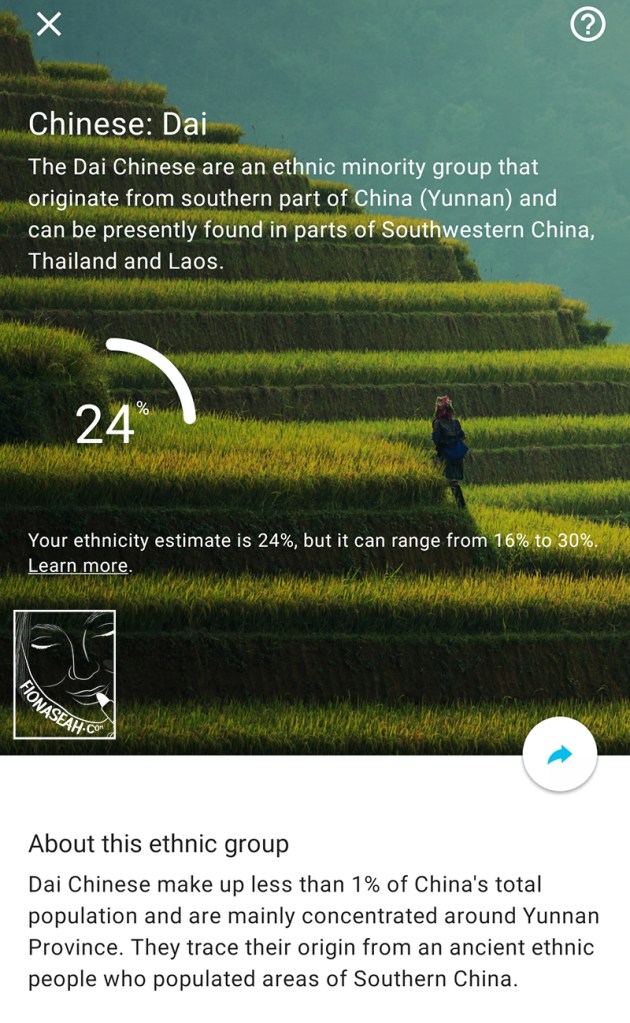 My minority DNA. Any other Dai Chinese around? Hit me up!