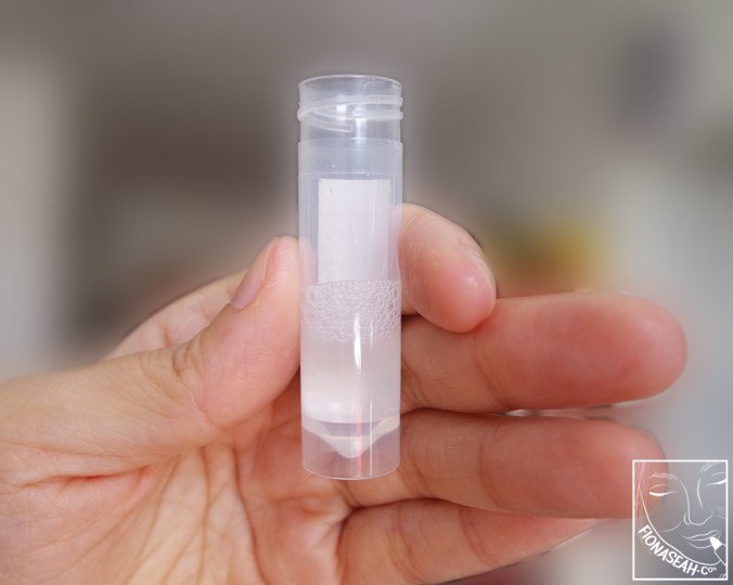 Mixing my saliva with the solution